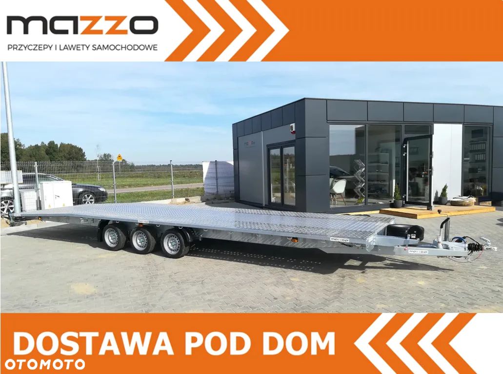 Niewiadów Laweta na 2 auta 850x210cm DMC3500kg pod busy 8,5 m wypełnienie aluminiowe RAZ ŁAMANA - 1