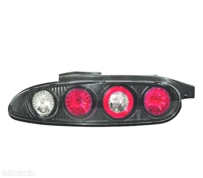 FAROLINS TRASEIROS MAZDA MX 3 90-98 PRETO - 1