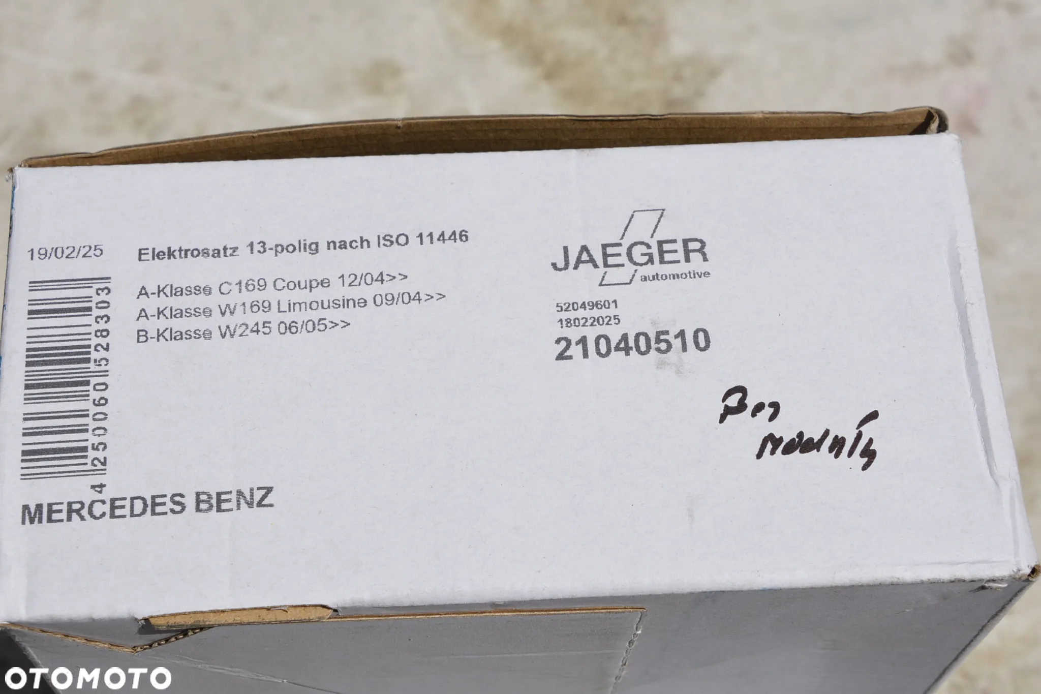 Mercedes A/ B Klasa     -   wiązka elektryczna Erich Jaeger - 2