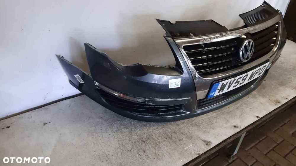 ^ ZDERZAK PRZÓD PRZEDNI DO VOLKSWAGEN VW PASSAT B6 LA7T SZARY USZKODZONY ! - 3