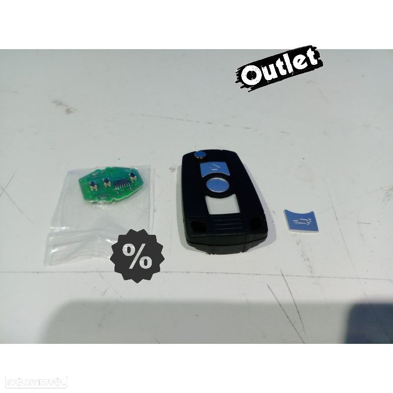 R147278C1 CARCAÇA CHAVES BMW QUADRADA LAMINA LISA + CHIP - 6