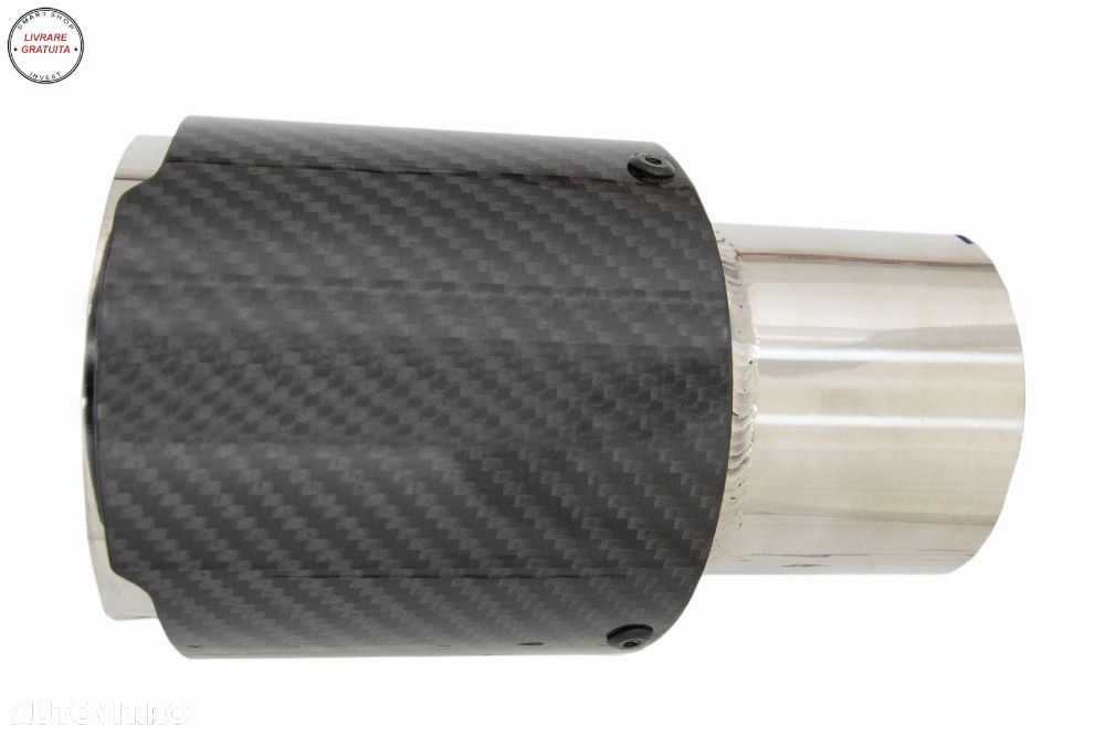 Toba Ornament Sistem de evacuare Carbon Fiber Finisaj Lucios Inlet 6.1cm- livrare gratuita - 2