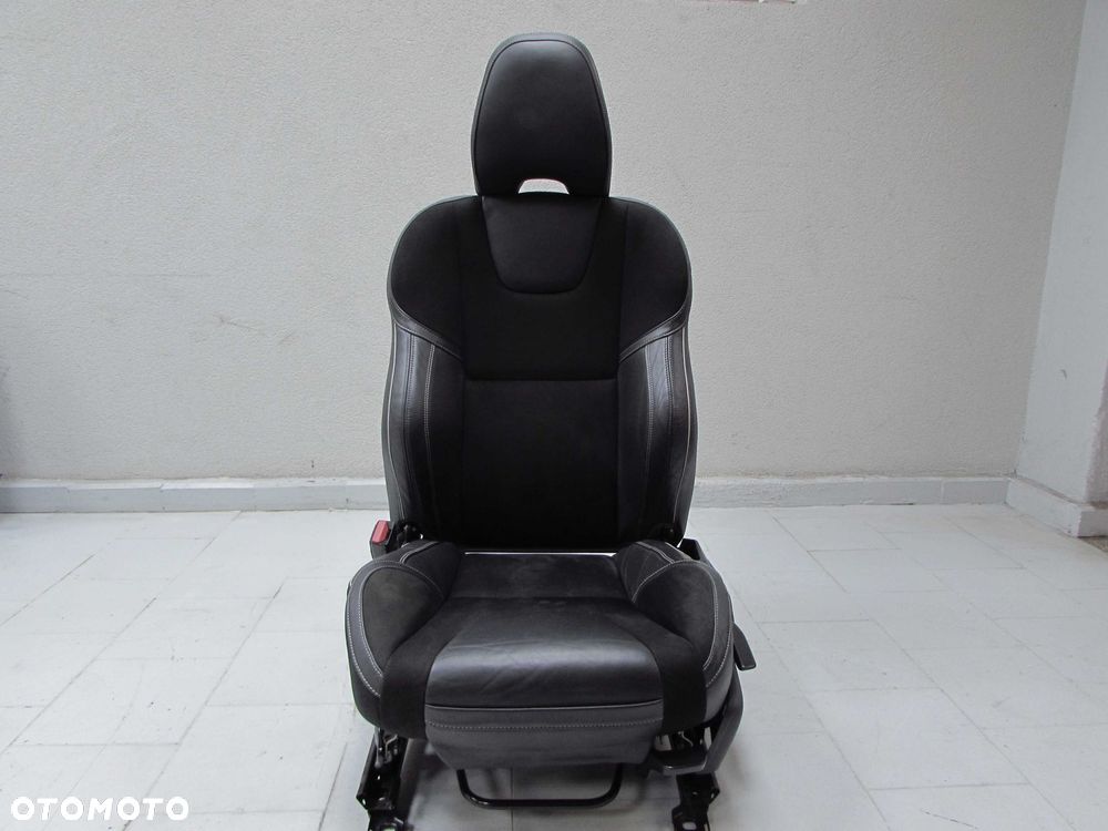VOLVO S60 II 10-17 R DESIGN FOTELE SIEDZENIA KANAPA OPARCIE TAPICERKA SKORA ALCANTARA GRZANE - 11