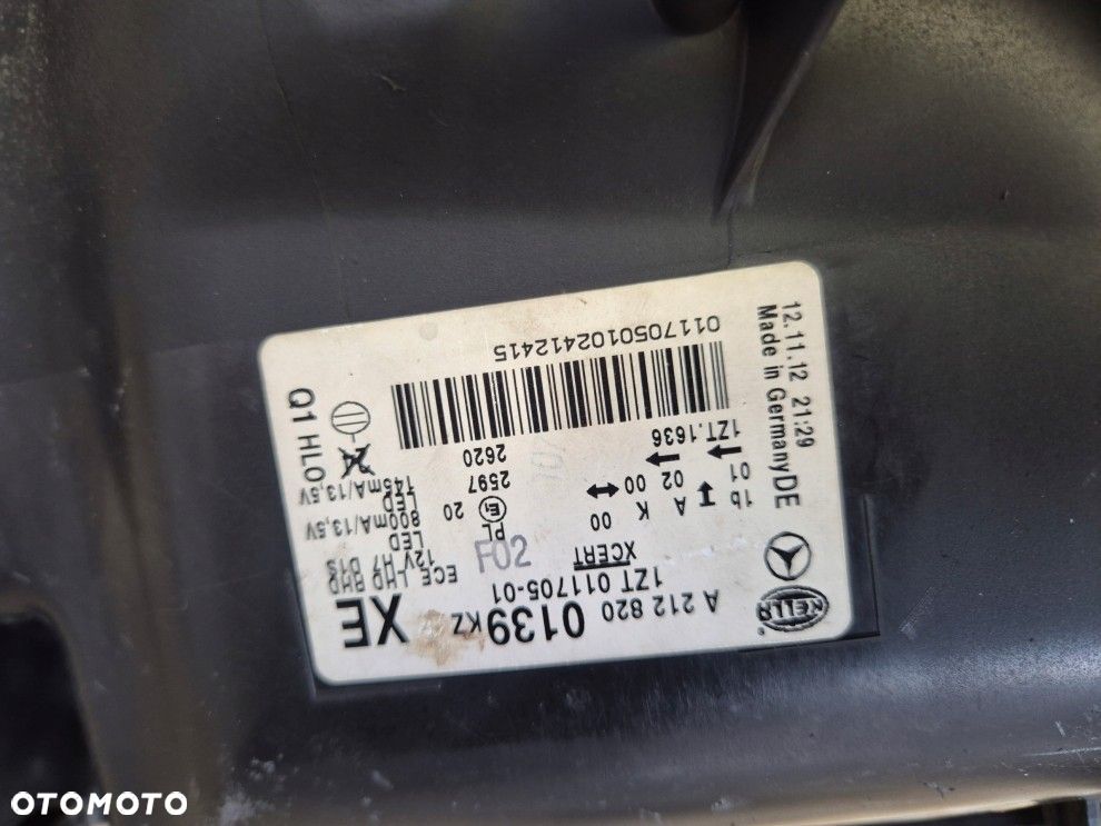 mercedes e KLASA w212 xenon skrętny ils lewa lampa europa - 7