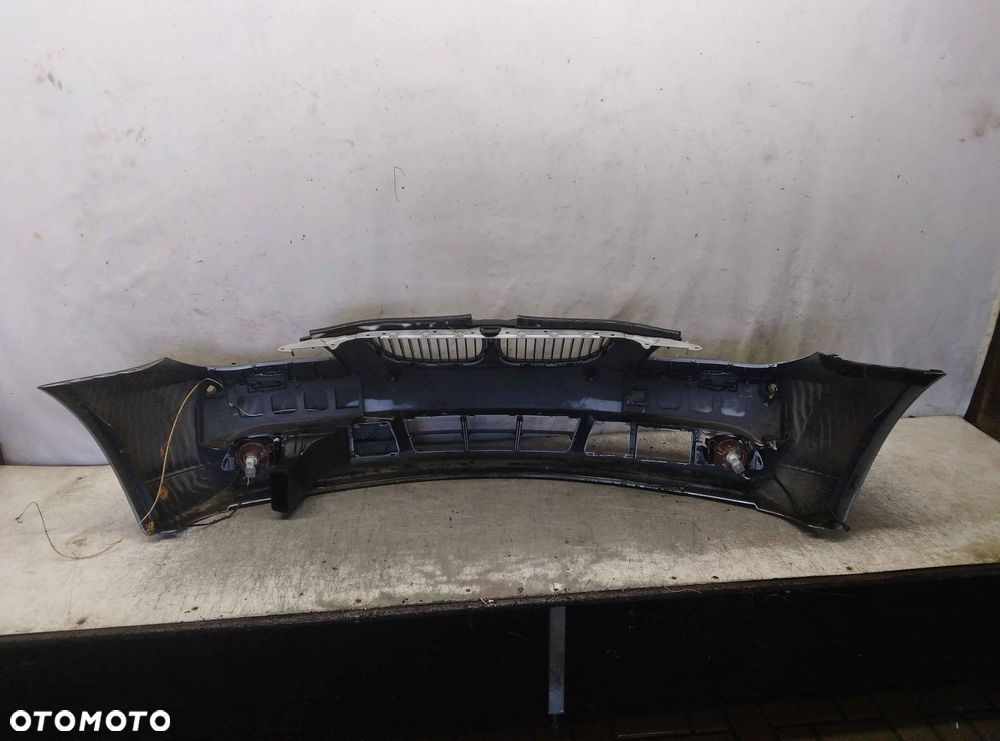 ^ ZDERZAK PRZÓD PRZEDNI BMW E60 E61 SERIA 5 SILBERGRAU SZARY GRAFITOWY SPRYSKIWACZE LAMP XENON PDC CZUJNIKI HALOGENY - 7