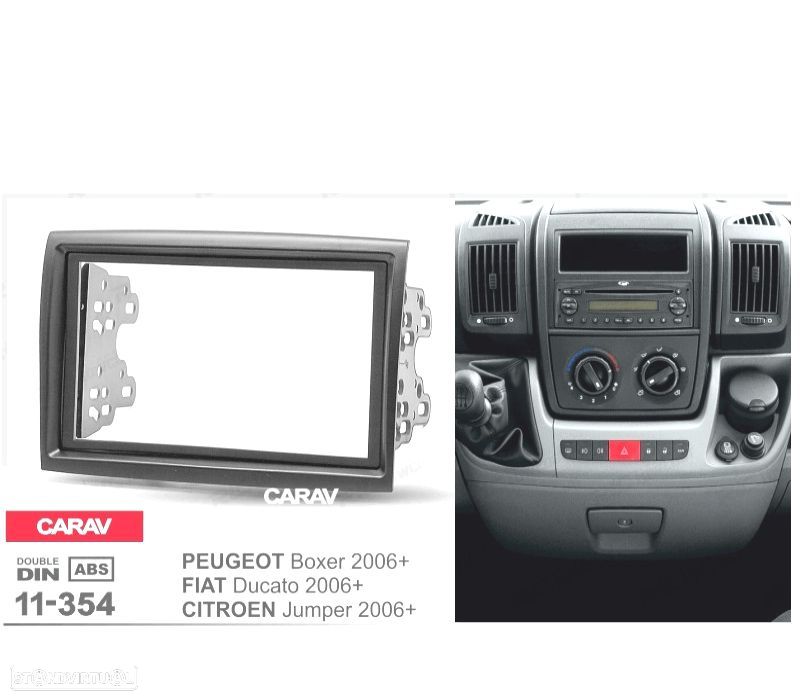 MOLDURA ADAPTADOR PRETO PARA RADIO 2-DIN PARA CITROEN JUMPER PEUGEOT BOXER FIAT DUCATO - 3