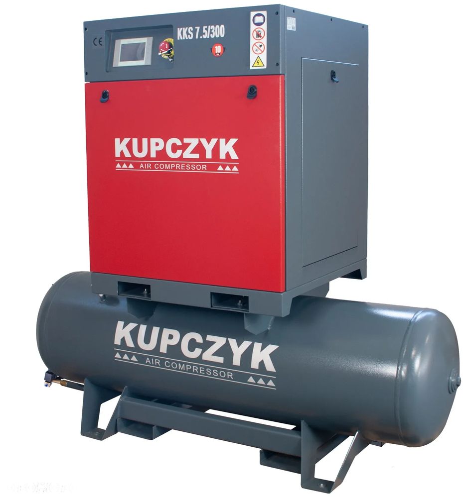 Kompresor Śrubowy 5,5kw zbiornik 300l wydajność 800L/min Kupczyk - 4