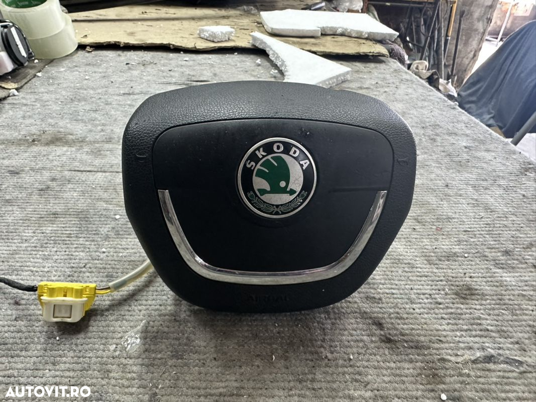 Airbag volan SKODA OCTAVIA 2 facelift, SUPERB an 2008-2013 cod 1Z0880201AK - 2