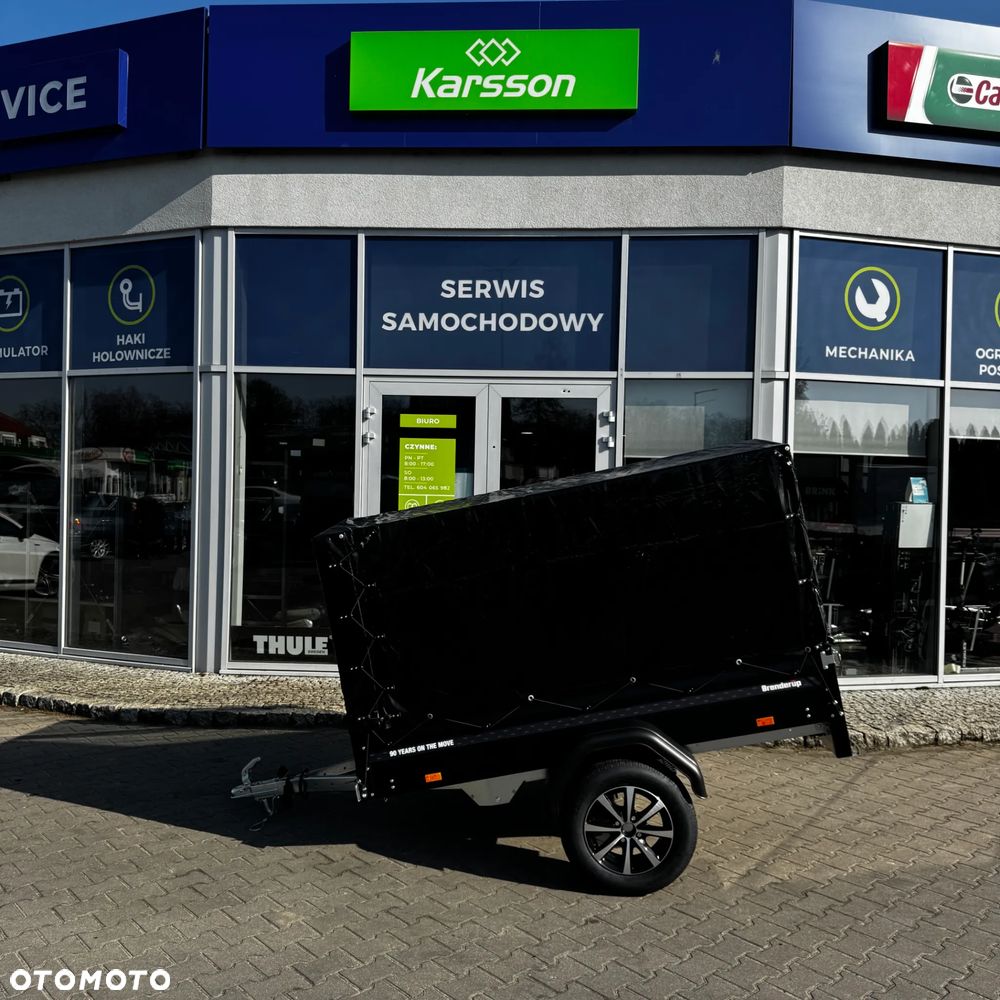 Brenderup Przyczepka jednoosiowa z plandeką czarna 202x116x35 1205 LIMITOWANA CZARNA WERSJA, LAMPY LED, ALUFELGI - 2