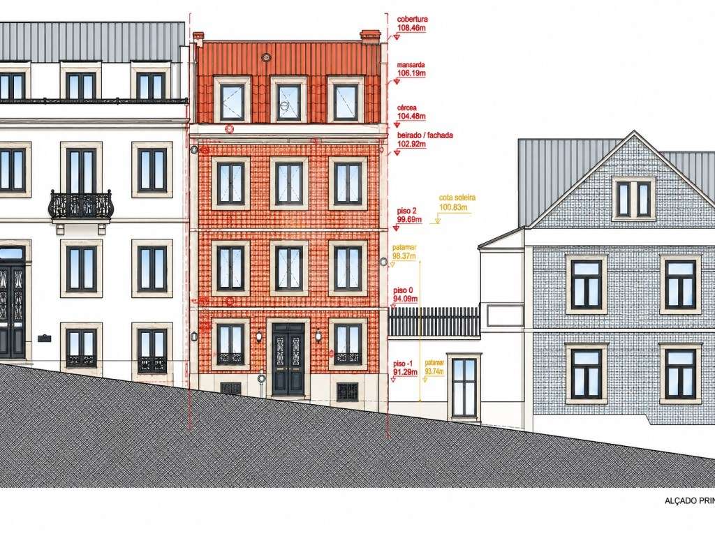 Moradia com Projeto Aprovado para 4 Frações - Campolide, Lisboa - Grande imagem: 2/20