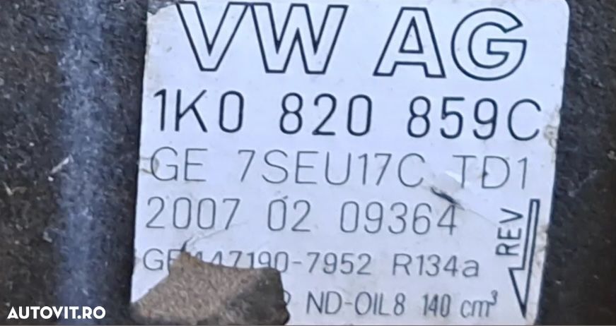 Compresor clima ac aer conditionat Vw Golf 1.4 tsi 1.6 fsi EOS 1.6 fsi Touran 1.4 tsi cod: 1K0820859C - 4