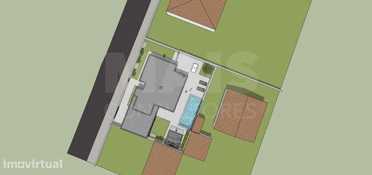 Terreno com Projeto para Moradia T3, Piscina, Garagem e Jardim em O... - Grande imagem: 4/11
