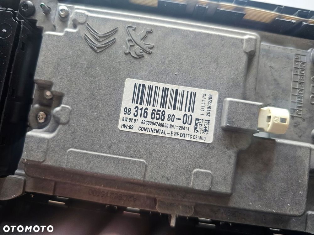 panel ekran radia nawigacji 9831665880 citroen jumpy iii - 2