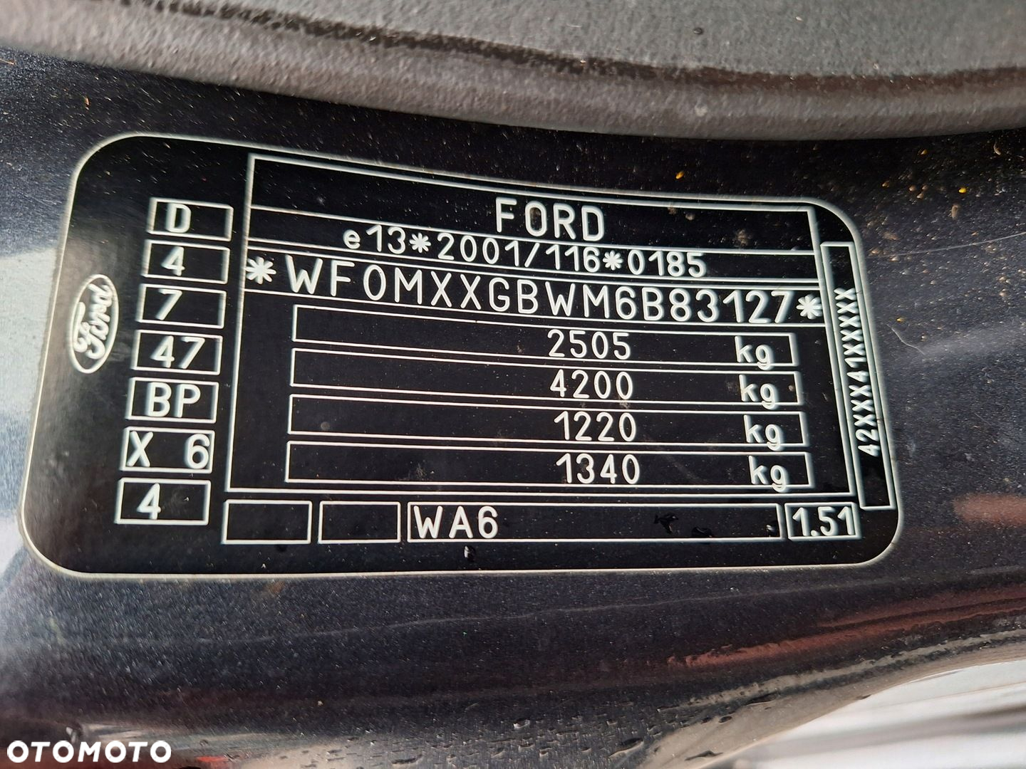 FORD GALAXY II MK3 06-10 MASKA POKRYWA KLAPA SILNIKA X6 - 13