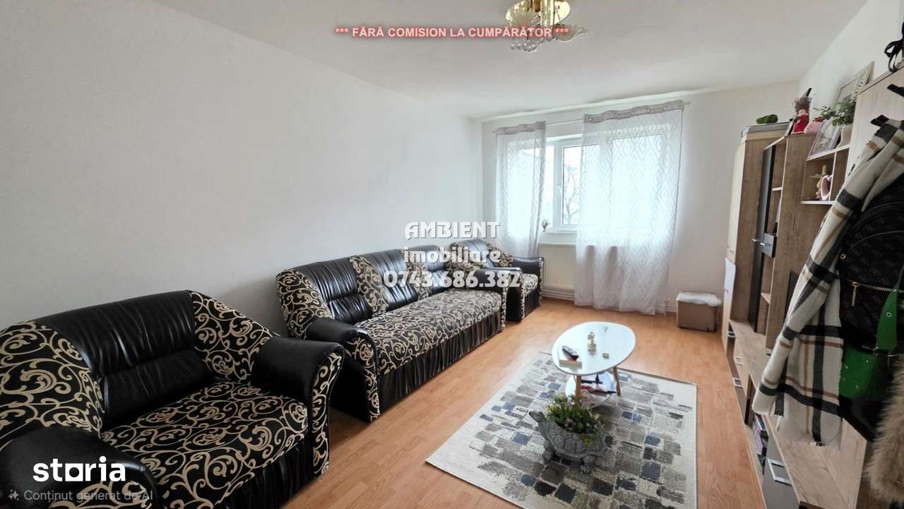 Apartament cu 3 camere, mobilat si utilat, etaj 3, VASLUI zona CENTRU — fotografia 3