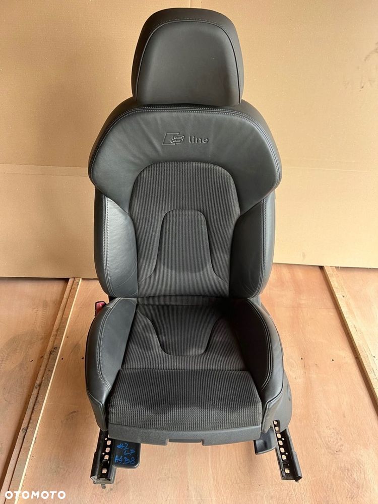 AUDI A4 B8 FOTEL LEWY PRZÓD KIEROWCY S-LINE PÓŁ SKÓRA SLINE - 1