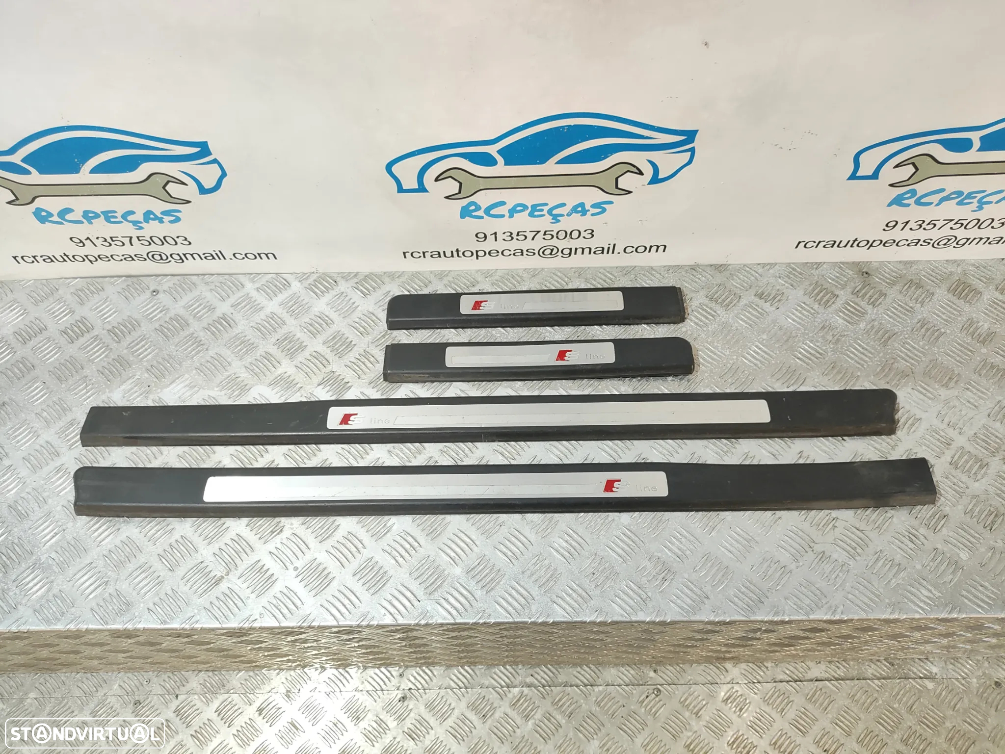 SOLEIRA SOLEIRAS PROTEÇÃO PLACAS PÉ FRENTE TRÁS AUDI A3 8P 8P1 SLINE S-LINE S LINE 5 PORTAS 8P4853492 8P4853491 8P4853557 8P4853558 S3 RS3 A3 SPORTBACK 8P 8PA - 2