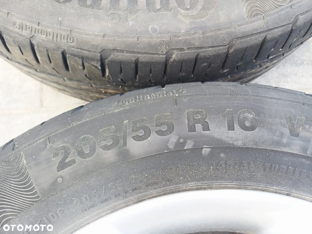 FELIGI Z OPONAMI KOŁA ALUMINIOWE VW TOURAN I R16 5X112 ET50 57,1 mm OPONY CONTINENTAL 205/55 R16 LATO NR5 - 6