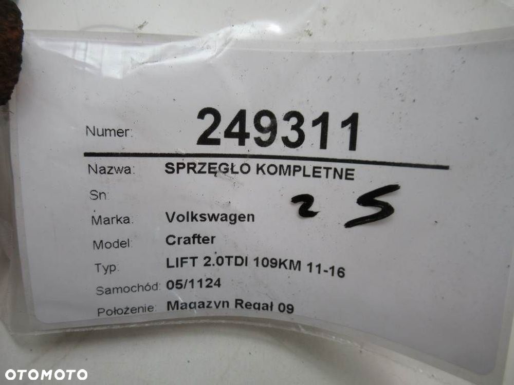 SPRZĘGŁO KOMPLETNE - 435.00 PLN - VW CRAFTER 30-35 Autobus (2E_) 2006 - 2016 2.0 TDI 80 kW [109 - 14