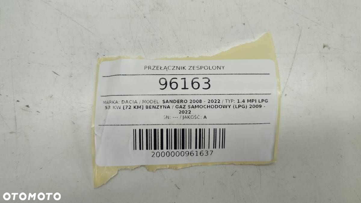 PRZEŁĄCZNIK ZESPOLONY DACIA SANDERO 8200792586 - 5