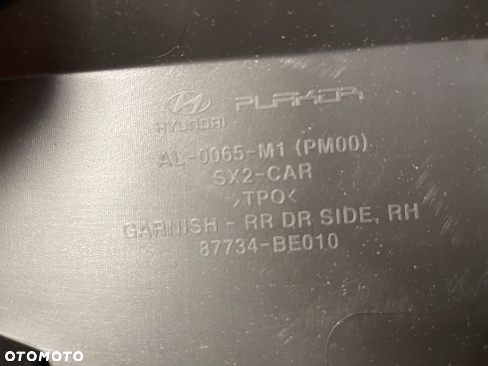 NOWA ORYGINALNA LISTWA BŁOTNIKA PRAWY TYŁ PRAWA TYLNA HYUNDAI KONA II 2 22-26 87734-BE010 - 6