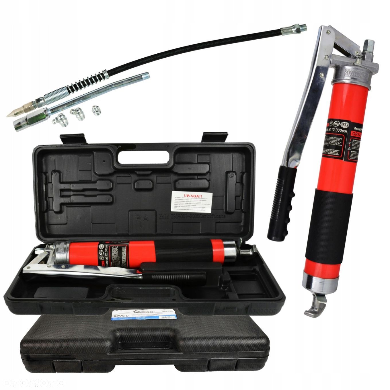 GEKO SMAROWNICA TAWOTNICA RĘCZNA 600CC W WALIZCE 828 BAR ALU STAL G02900 - 1