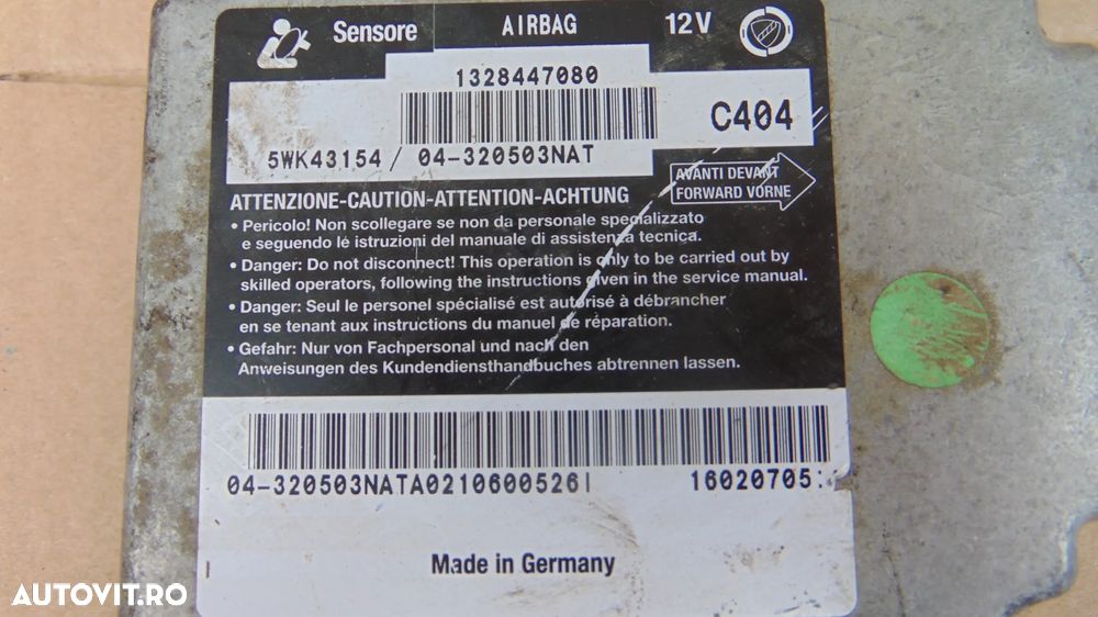 Calculator airbag Citroen Jumper,Fiat Ducato,Boxer an 2003 cod 1328447080 - 3