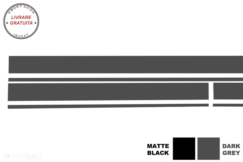 Set Stickere Gri Inchis Mercedes CLA W117 C117 X117 (2013-2016) A-Class W176 (2012- livrare gratuita - 4
