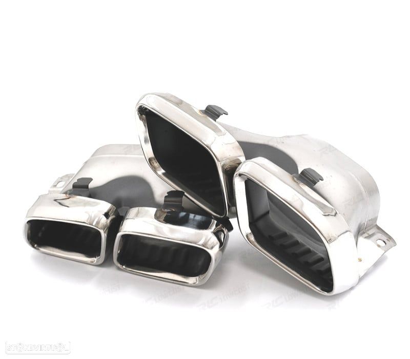 PONTEIRAS DE ESCAPE MERCEDES GLC W253 X253 C253 15-18 LOOK GLC63 CROMADAS - 3