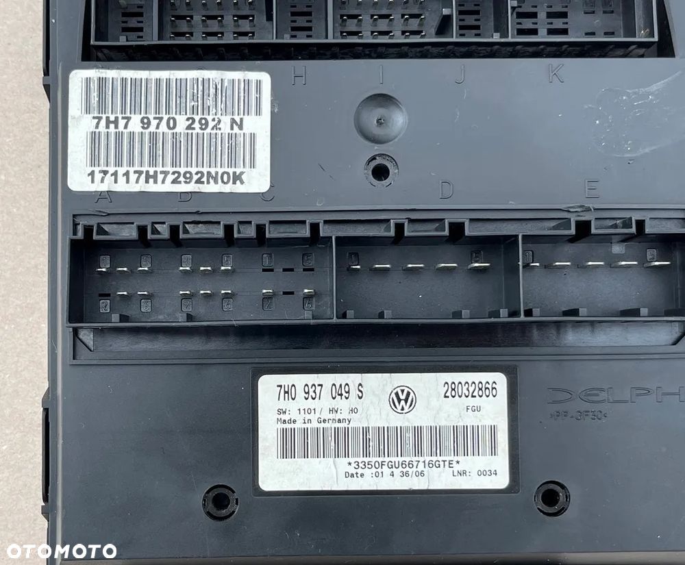 STEROWNIK MODUŁ KOMFORTU 7H0937049S VW T5 CARAVELLE DOKA MULTIVAN TRANSPORTER - 2