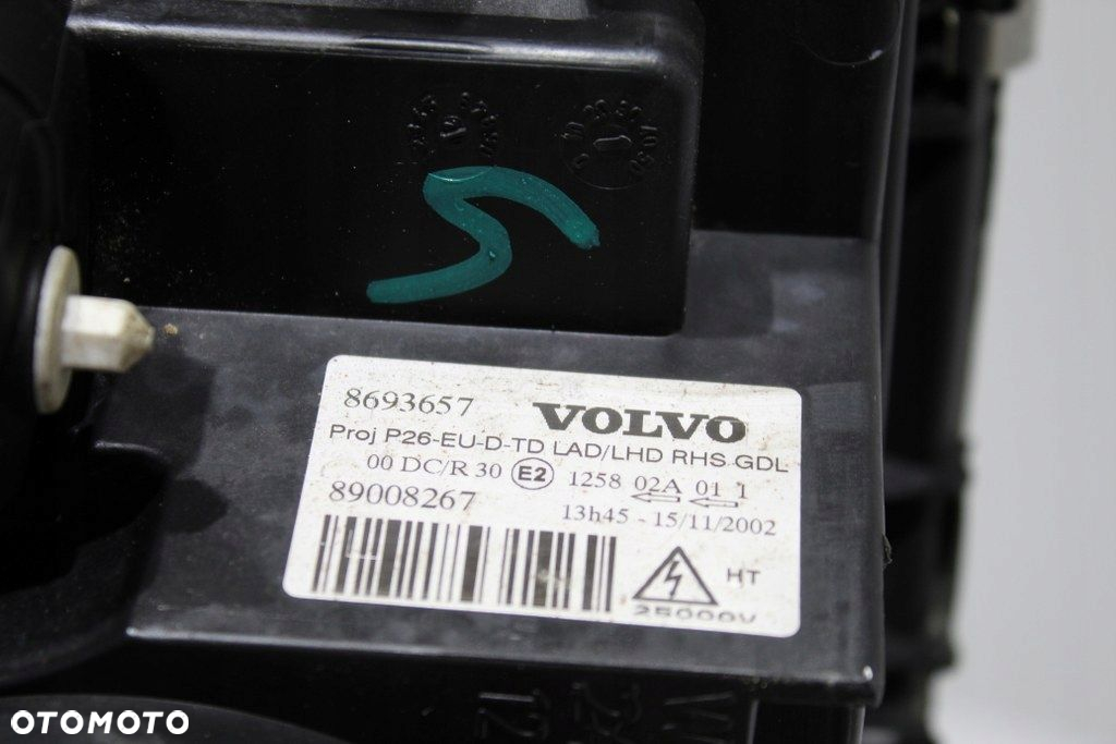 Volvo V60 XC70 Xenon Prawy Lampa Uszkodzona Przetwornica - 7