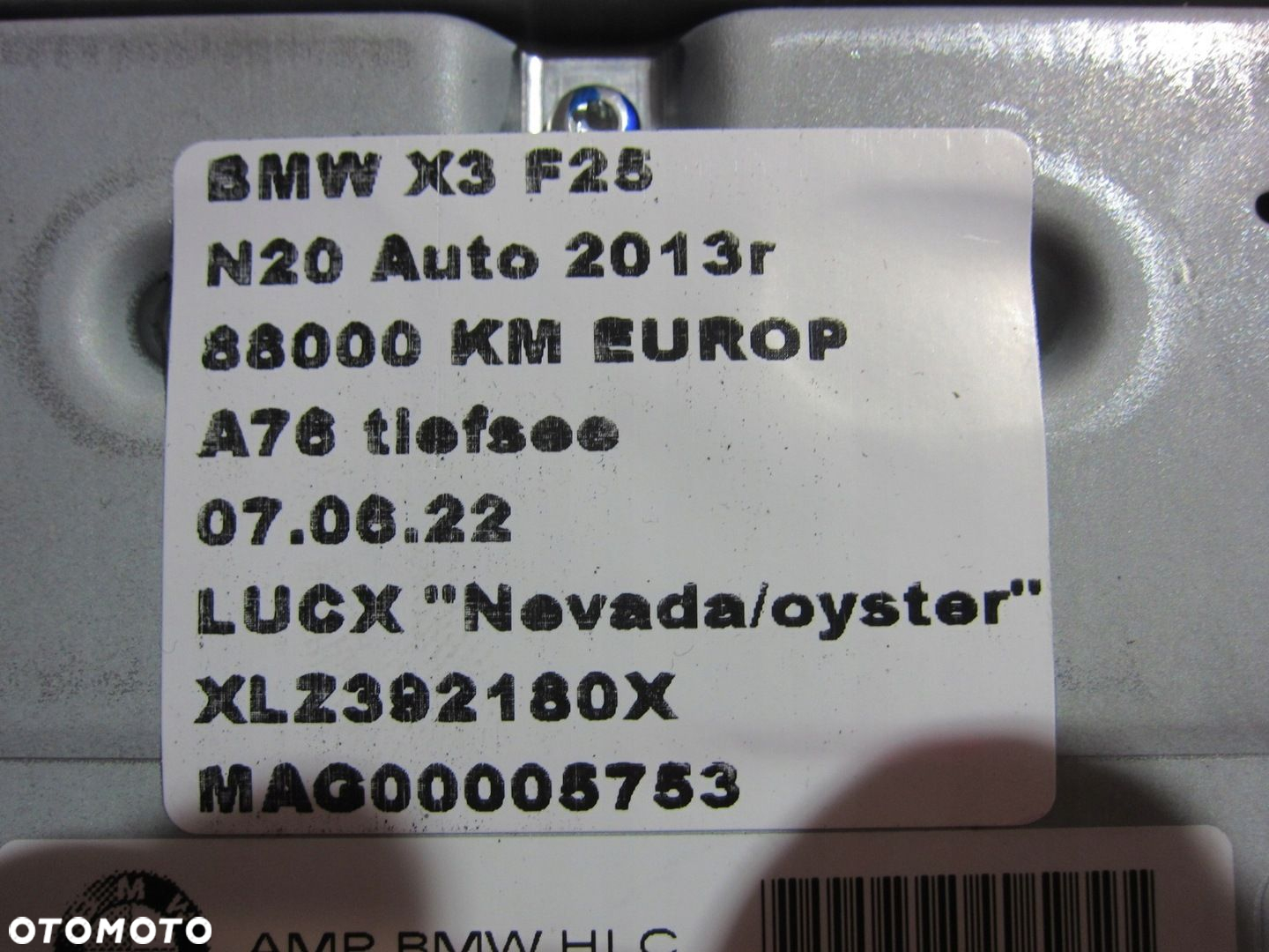 BMW F25 X3 2.0 N20 WZMACNIACZ HI FI HIFI 9283507 - 5