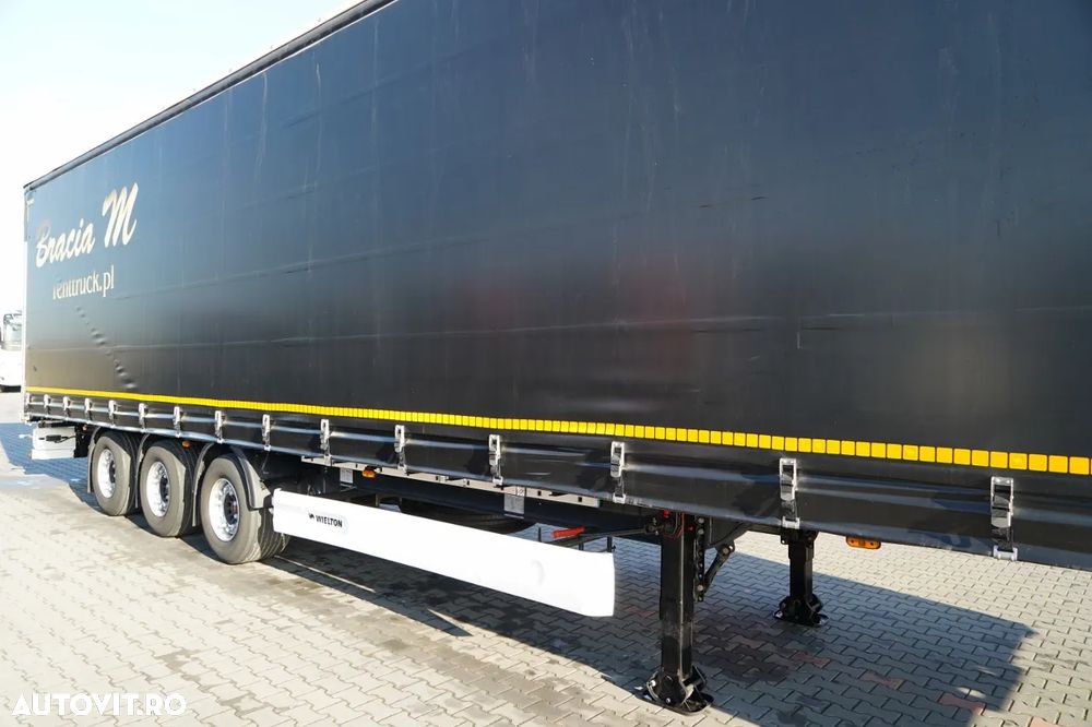 Wielton CORTINĂ / MEGA / PLATFORMĂ JOSĂ / PUȚIN FOLOSIT / 80.000 KM / PUNTE RIDICATĂ / SAF - 9