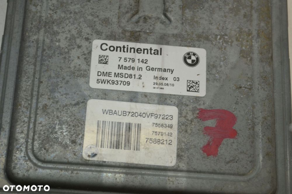 BMW E81 E87 116i 118i 120 N43 STEROWNIK SILNIKA ZESTAW DO ODPALENIA 7579142 - 6