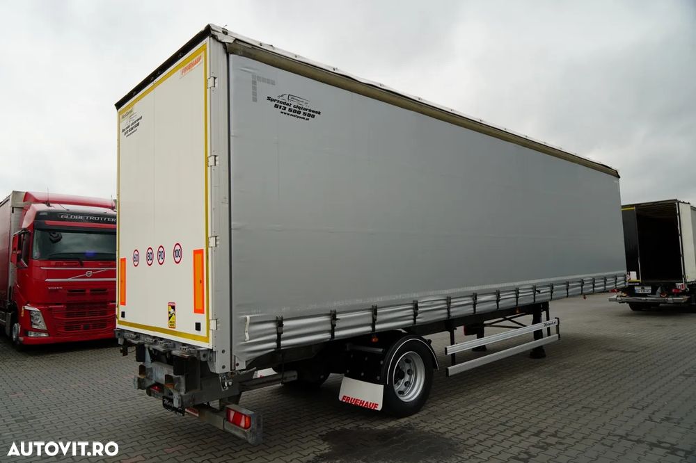 Fruehauf CITYLINER CORTINĂ / 1 AXĂ / DIRECȚIE / LUNGIME 11 M / CUREA CĂRUCIOR / PODEA REZISTENTĂ - 8
