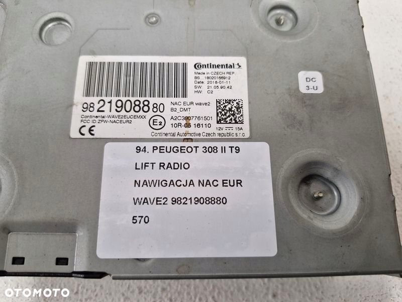 peugeot 308 2 t9 lift citroen radio nawigacja navi nac eur wave2 9821908880 - 3