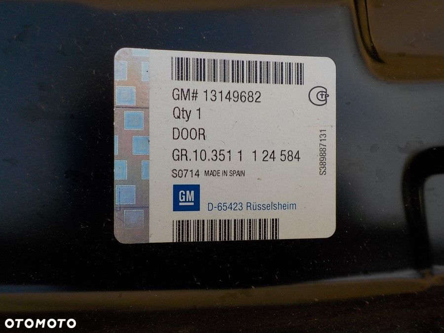 OPEL MERIVA A DRZWI NOWE ORYGINAŁ TYŁ PRAWE - 2