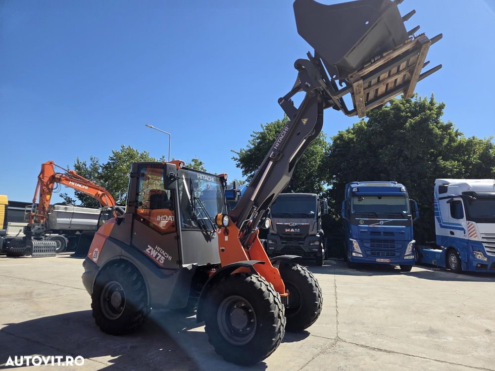 Hitachi ZW75-6, 2023, 151h, EX DEMO, 6 tone, ridica 2,4tone la 3,2m, Cupla rapida, CUPA 1mc, FURCI, articulat, transmisie 4x4, Deutz 75CP, 2 locuri, produs in Germania, posibilitate leasing 4 ani-PROMOTIE 51.900 EUR+Tva - 8