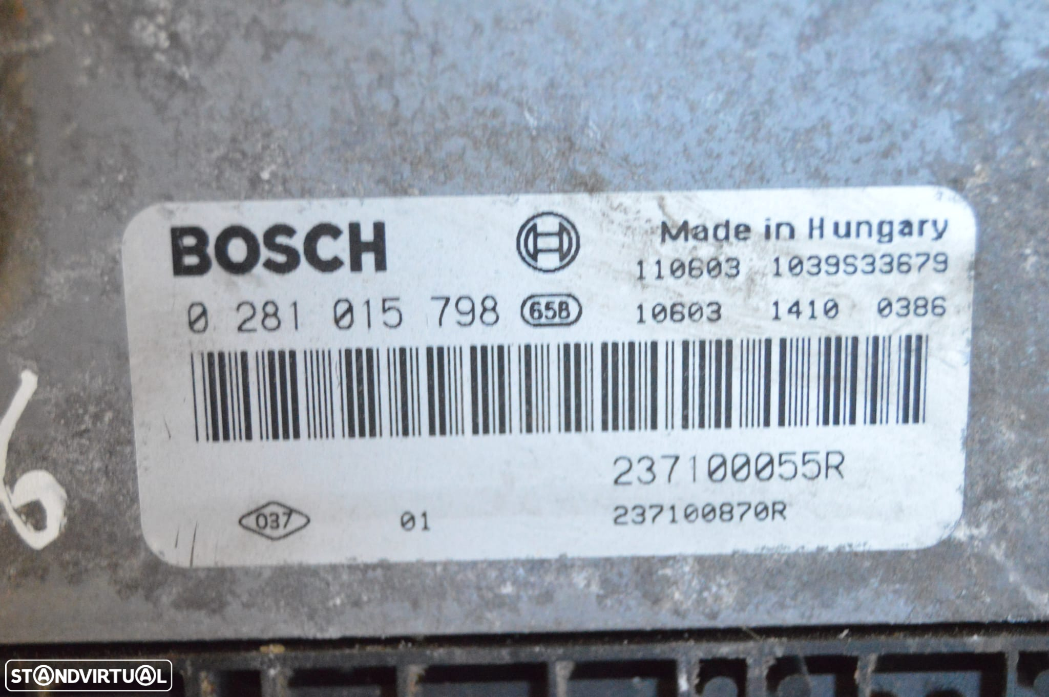 CENTRALINA ECU MOTOR BOSCH 237100055R 237100055 0281015798 RENAULT MEGANE III 3 MK3 COUPE FASE I 1 DZ0 1 1.5 DCI 105CV K9K832 K9K 832 GRAND SCENIC II 3 MK3 - 4