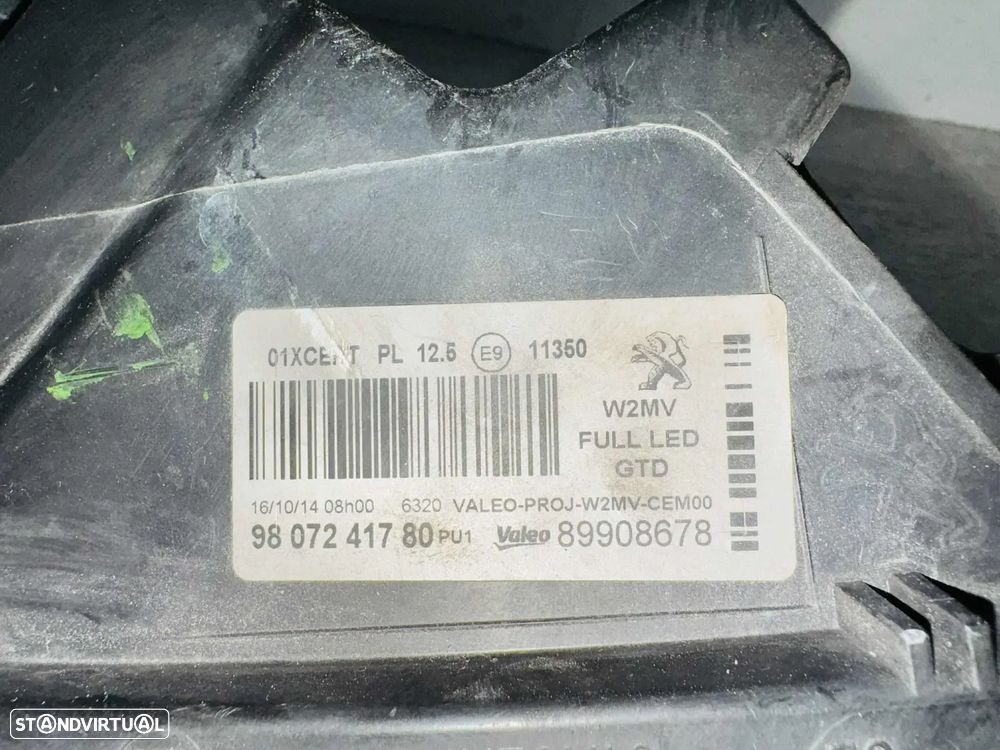 Farol Esquerdo Full Led Peugeot 508 - 14/18 - 5