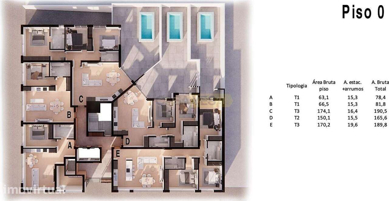 Apartamento T3 de luxo no novo Empreendimento ICONIC CAPARICA - Costa - Grande imagem: 2/6