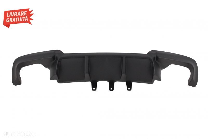 Difuzor de aer cu evacuare dubla BMW Seria 5 F10 F11 (2011-2017) cu Tobe Ornamente- livrare gratuita - 2