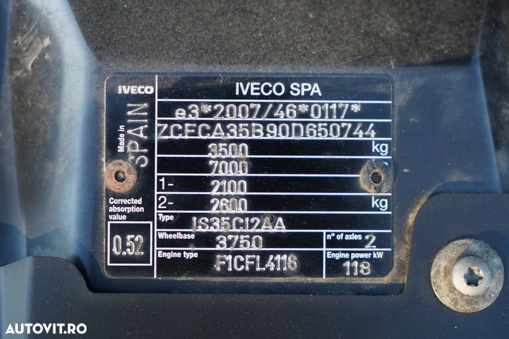 Iveco DAILY 35-160 / BASCĂLĂTOARE 3 PAGINI OȚEL / DUBLU / MANUALĂ / IMPORTATĂ / EURO 6 - 38