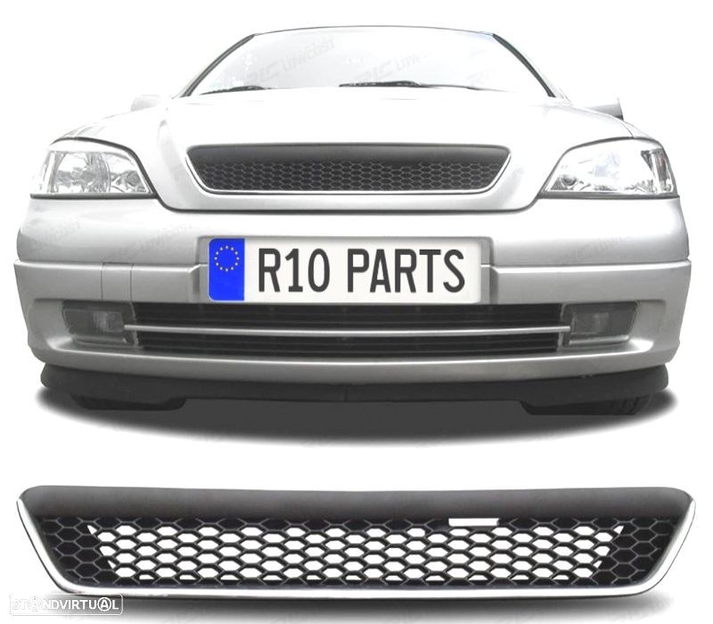 GRELHA OPEL ASTRA G 97-04 COLMEIA PRETO CROMADO - 1