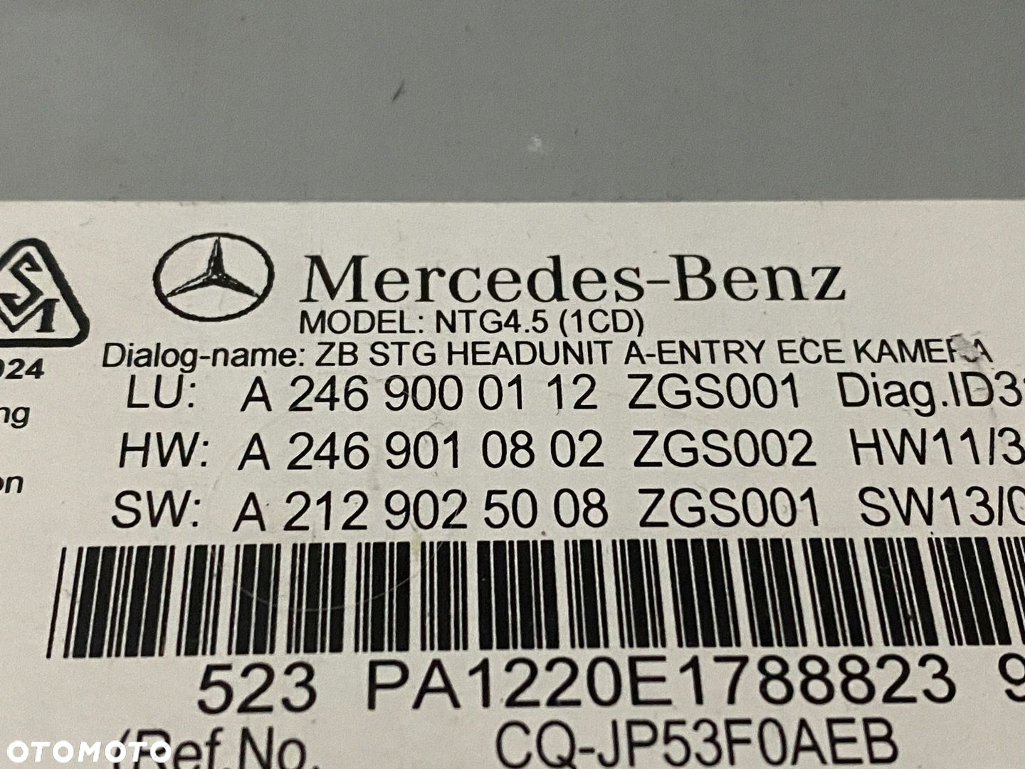 MERCEDES w 246 radio nawigacja A 2469000112 - 4