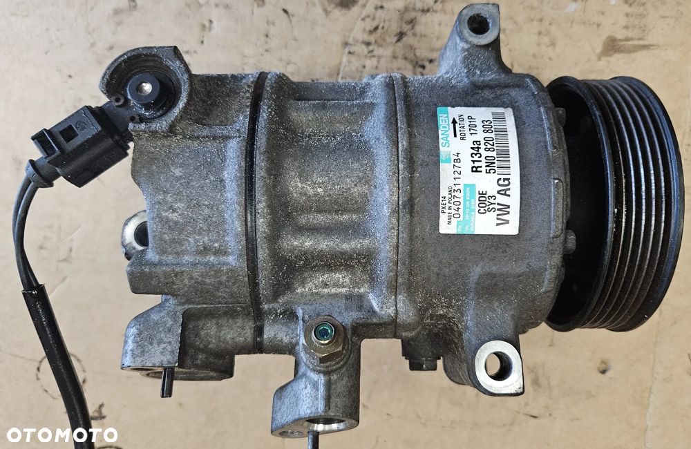 VW Golf Touran Passat B6 Seat Altea 1.9 2.0 TDi kompresor sprężarka klimatyzacji 1K0820859F   5N0820803 C - 1