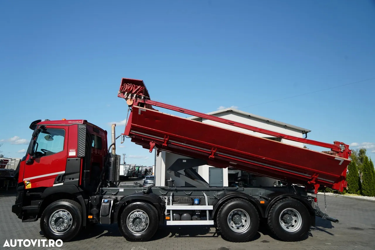 Renault C 430 / 8x4 / BASCULATOR DUBLU - 6M / HAYON HIDRODOXY / TRAPĂ / ANVELOPE 100% / IMPORTAT - 16