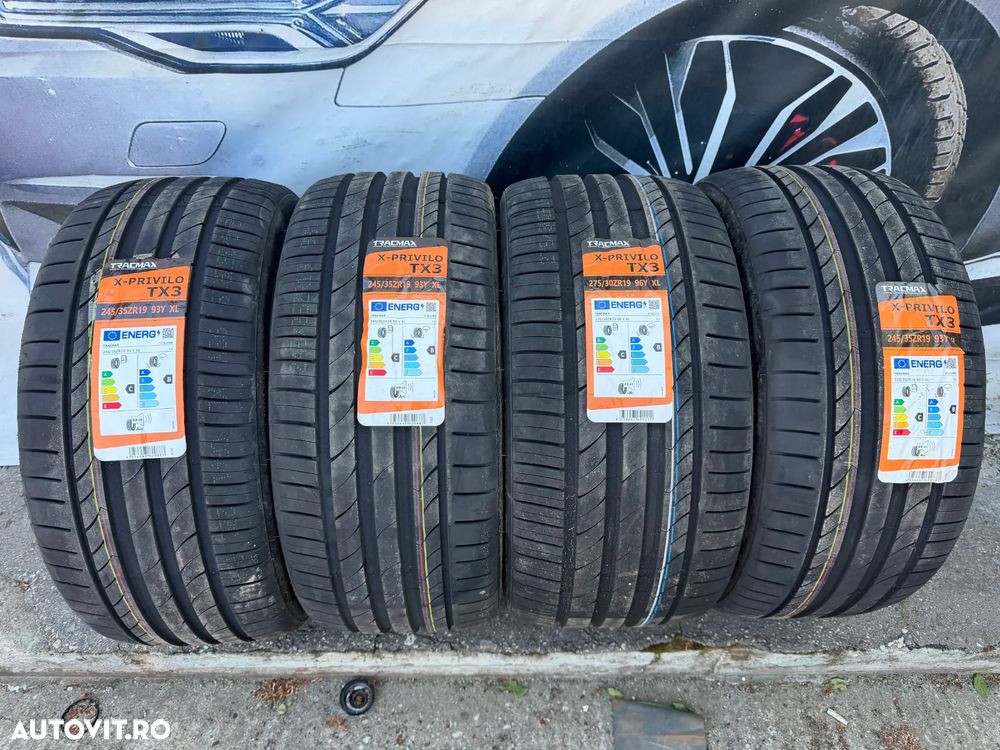4 anvelope vara 245-35-19 si 275-30-19 bmw E60 E90 BMW seria5 cauciucuri 245-35-19 - 275-30-19 cu protectie janta - 1