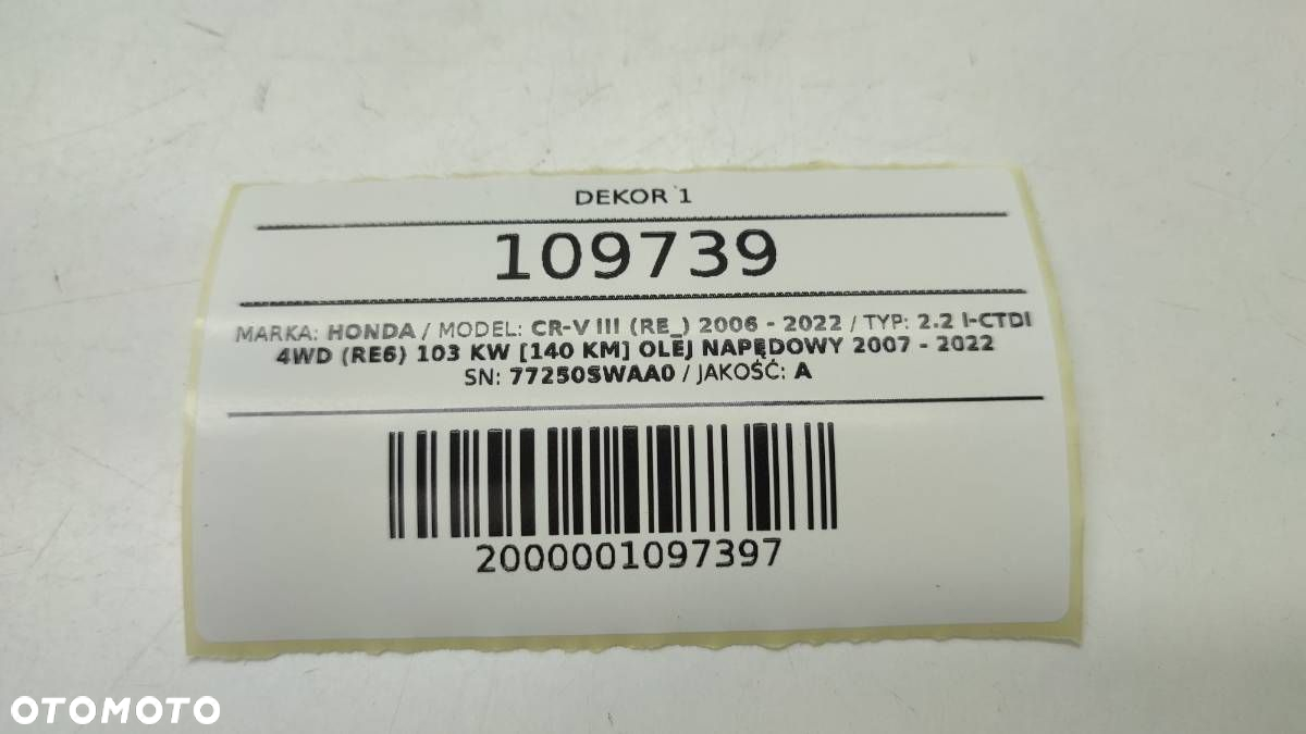 RAMKA RADIA DEKOR LISTWA DESKI HONDA CR-V CRV III EUROPA - 6