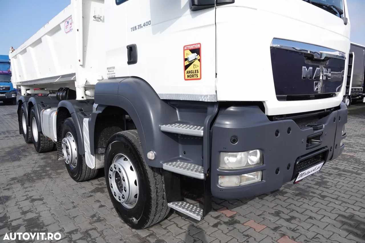 MAN TGS 35.400 / 8x4 / BASCULANTE / BORDMATIC / HYDROBOARD / ANVELOPE 100% - 13